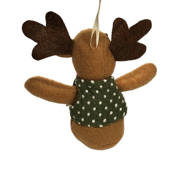 Christmas Ornament Stuffed Animal Plush Bowtie Moose Holiday Tree Wreath Decor - Picture 4 of 13
